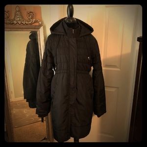 Motherhood Maternity Hooded Puffer Winter Coat XL